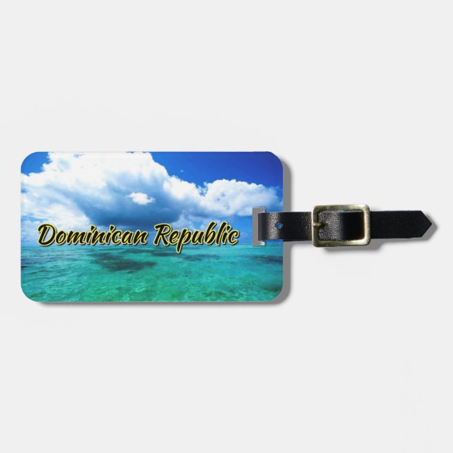 Étiquette À Bagage République Dominicaine ciel (Devant horizontal)