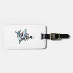 Étiquette À Bagage Requin squelette Halloween Cadeau drôle d'Hallowee
