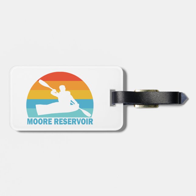 Étiquette À Bagage Réservoir Moore New Hampshire Kayak (Dos horizontal)