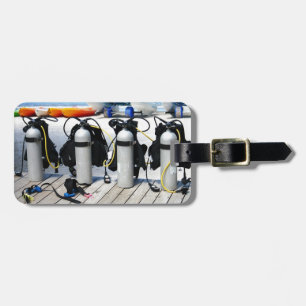 Étiquette À Bagage Réservoirs d'oxygène pour la plongée à l'air dans