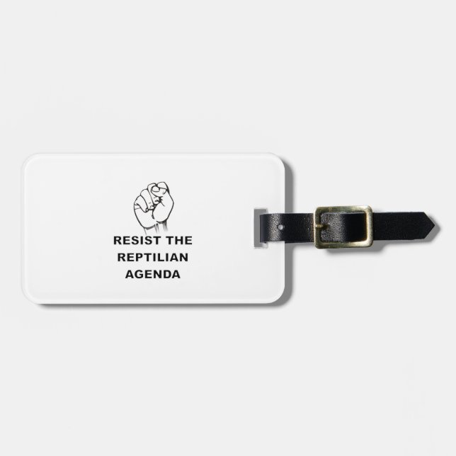 Étiquette À Bagage Résister À L'Agenda Républicain (Devant horizontal)