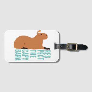 Étiquette À Bagage Respectez le capybara