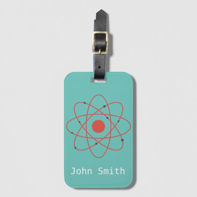 Étiquette À Bagage Restez geek scientifique de physique atomique posi (Devant Vertical)