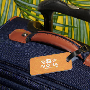 Étiquette À Bagage Rétro Aloha Shirt Aloha Salutation