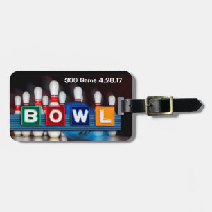 Étiquette À Bagage Retro BOWL signe Jeu Badge pour jeu parfait