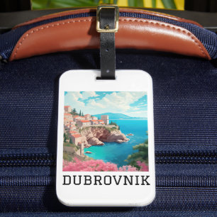 Étiquette À Bagage Retro Classique Dubrovnik Croatie