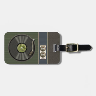 Étiquette À Bagage Rétro disque vinyle drôle
