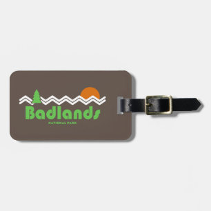 Étiquette À Bagage Rétro du parc national des Badlands