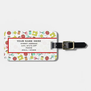 Étiquette À Bagage Rétro étiquette orientée de couture de bagage