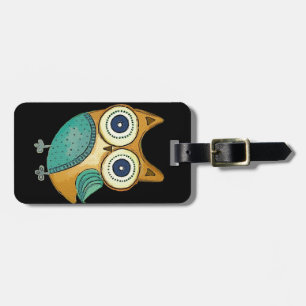 Étiquette À Bagage Rétro hibou vintage