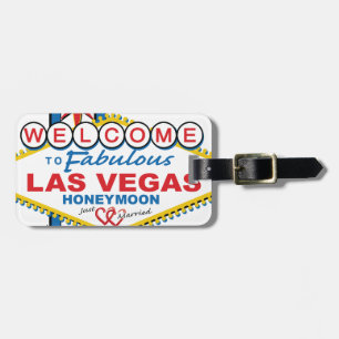 Étiquette À Bagage Rétro lune de miel de Las Vegas