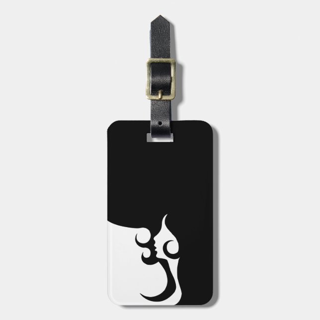 Étiquette À Bagage Retro Mod Woman (Devant Vertical)