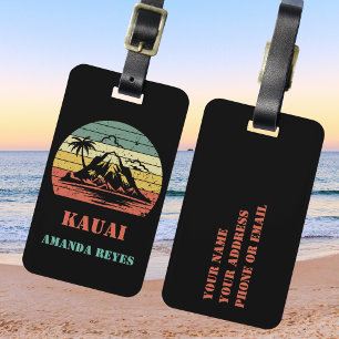 Étiquette À Bagage Retro personnalisé Kauai