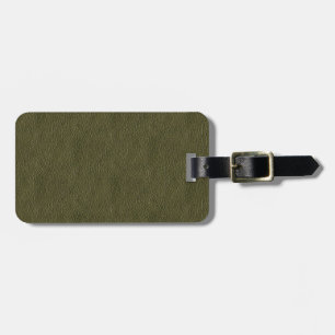 Étiquette À Bagage Rétro texture en cuir grunge de vert olive