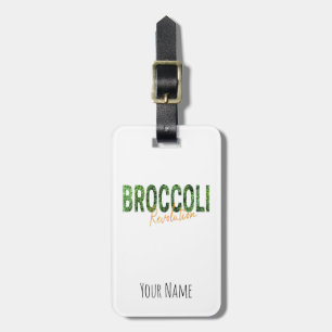 Étiquette À Bagage Révolution de Brocoli Végans Légumes et végétarien