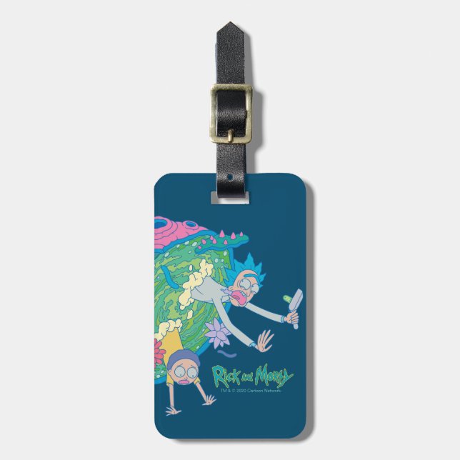 Étiquette À Bagage RICK ET MORTY™| Décalage du portail infecté (Devant Vertical)
