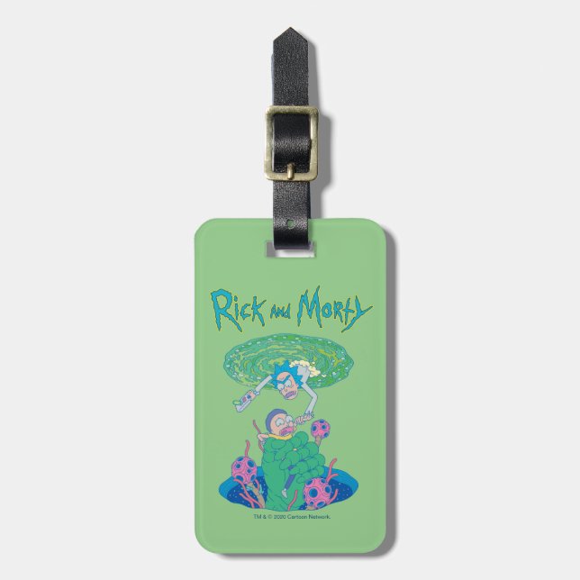 Étiquette À Bagage RICK ET MORTY™| Secourt du portail (Devant Vertical)