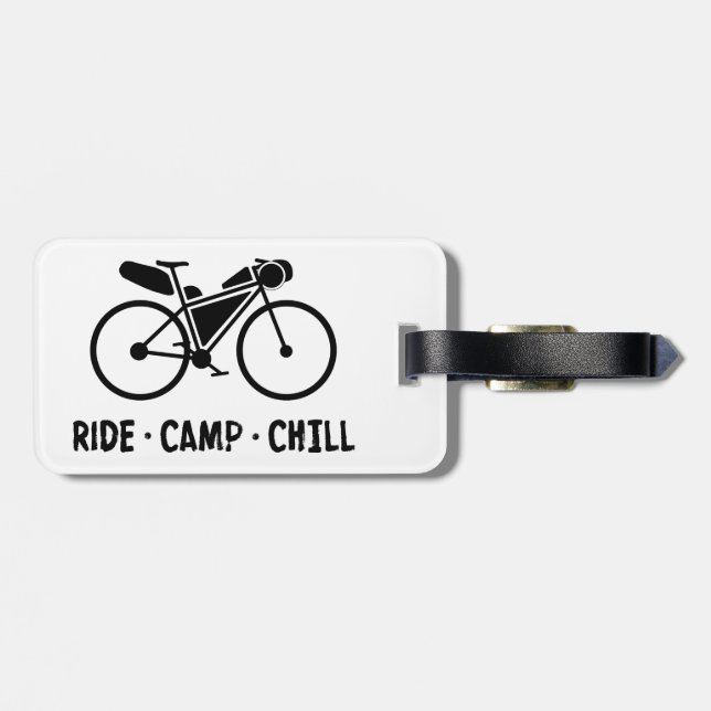 Étiquette À Bagage Ride Camp Chill Bikepacking (Dos horizontal)