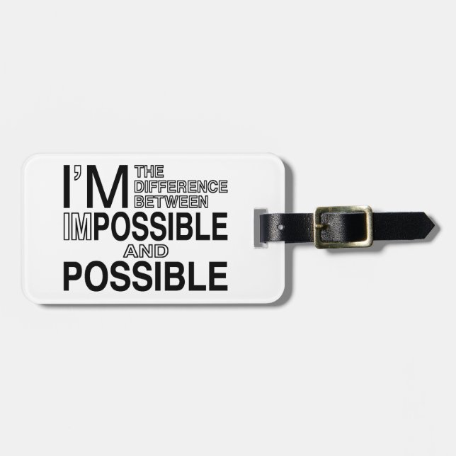 Étiquette À Bagage Rien impossibles (Devant horizontal)