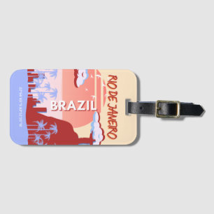 Étiquette À Bagage Rio de Janeiro Brésil Travel Art Retro Poster