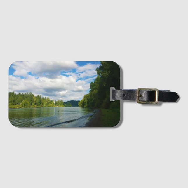 Étiquette À Bagage Rive de la rivière Willamette, OU (Devant Horizontal)