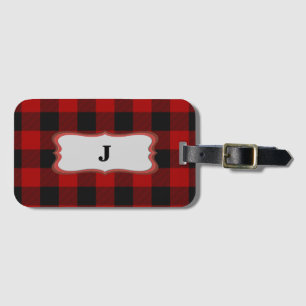 Étiquette À Bagage Rob Roy Tartan Sac rouge et noir Étiquette et fent
