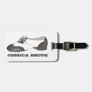 Étiquette À Bagage Robinet noir et blanc Oxford Tapdance Dance Shoe