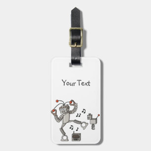 Étiquette À Bagage Robot de danse