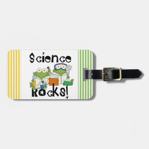 Étiquette À Bagage Roches de la Science de grenouilles