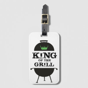 Étiquette À Bagage Roi Du Grill, Couronne Verte Noire