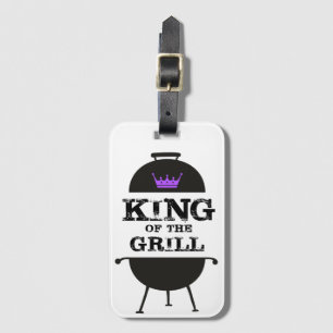 Étiquette À Bagage Roi Du Grill, Couronne Violette Noire