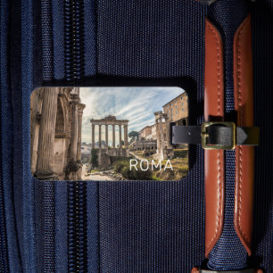 Étiquette À Bagage Rome Forum Romanum Italie Vacances Souvenir