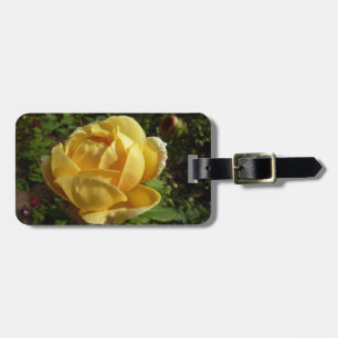 Étiquette À Bagage Rose anglaise jaune