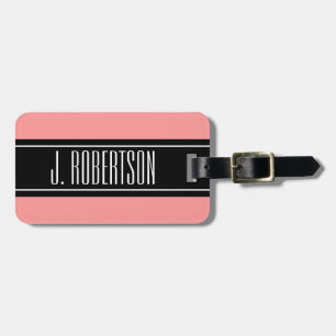 Étiquette À Bagage Rose de corail personnalisé de l'étiquette   de