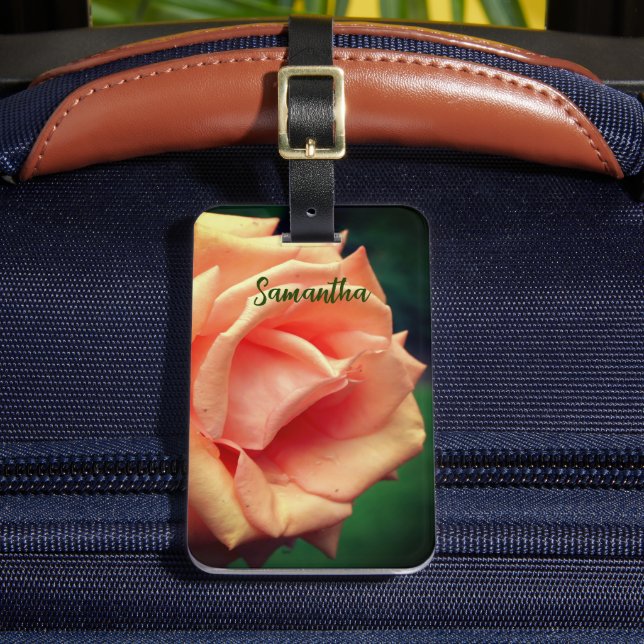 Étiquette À Bagage Rose de pêche en floraison personnalisé (Insitu Rectoal 2)