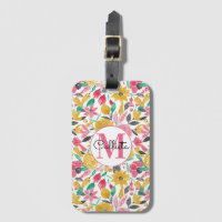 Rose doré Feuille Aquarelle Monogramme