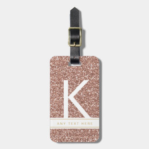 Étiquette À Bagage Rose Gold Parties scintillant Girl rose moderne Mo