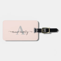Rose Pâle Cadeau Personnalisé avec Monogramme pour