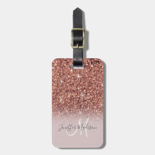 Étiquette À Bagage Rose personnalisé Parties scintillant Gold Drivers
