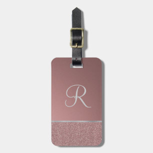 Étiquette À Bagage Rose rose de parties scintillantes avec le