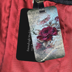 Étiquette À Bagage Rose victorien Ephemera