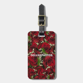 Étiquette À Bagage Roses de carmin