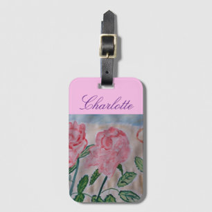 Étiquette À Bagage Roses d'été Abstraits