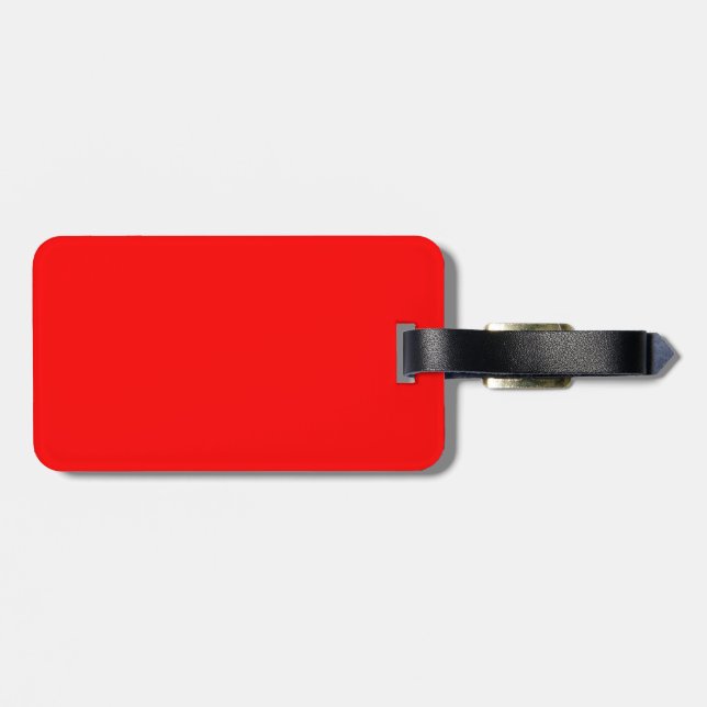 Étiquette À Bagage Rouge (Dos horizontal)