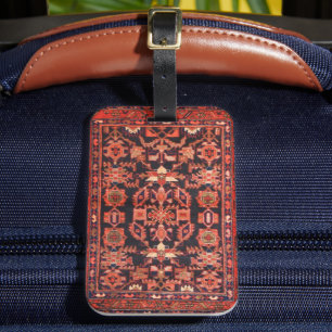 Étiquette À Bagage Rouge Perse antique asiatique Oriental Vintage tur
