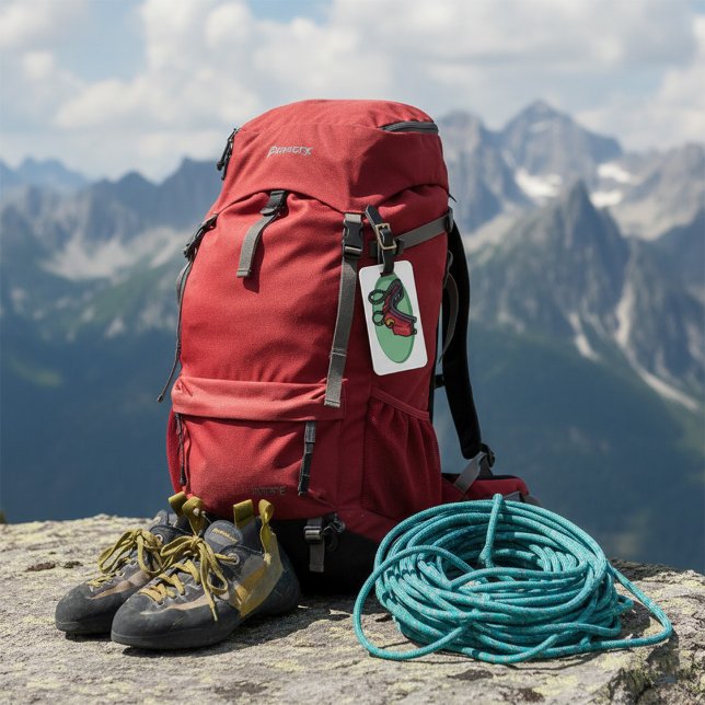 Étiquette À Bagage Rouleau couleur rouge Dessous de verre à tour (Créateur téléchargé)