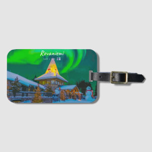 Étiquette À Bagage Rovaniemi, Finlande - Aurore magique