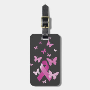 Étiquette À Bagage Ruban rose de conscience
