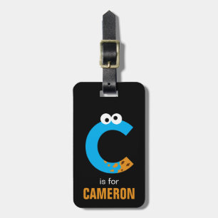 Étiquette À Bagage Rue Sésame C est pour Cookie Monster