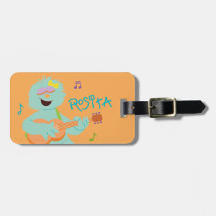 Étiquette À Bagage Rue Sésame   Rosita Jouer de la guitare